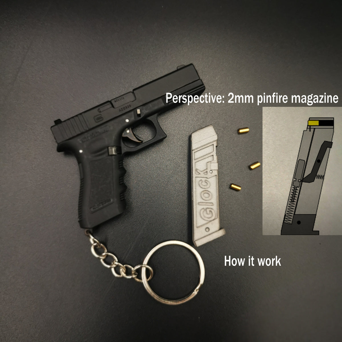 Modified Pinfire Version Mini Glock-17