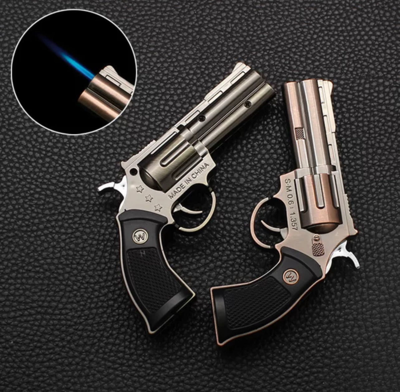 Replica Mini Revolver Refillable Torch Lighter