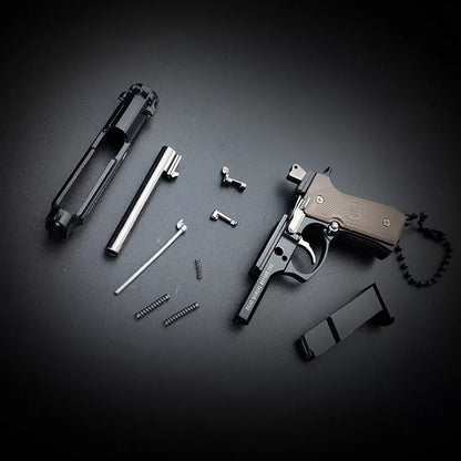 replica metal beretta gun keychain